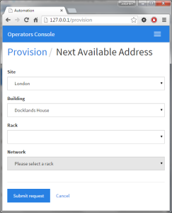 Simple provisioning interface